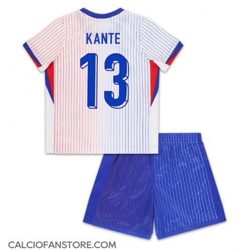 Maglia Calcio Francia Kante #13 Seconda Divisa Bambino Europei 2024 Manica Corta (+ pantaloncini)